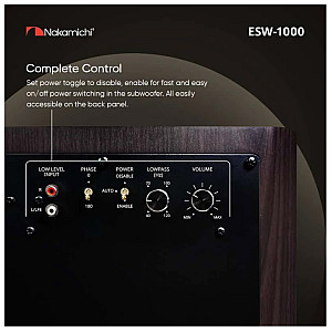 Nakamichi ESW 1000 12 inch Active Subwoofer Home Karaoke